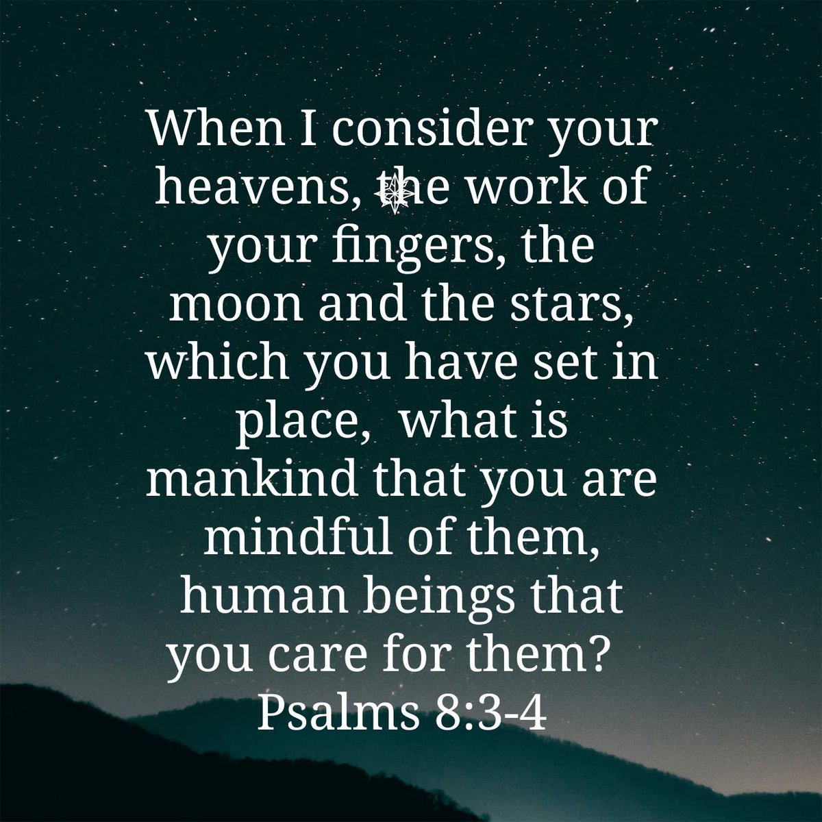 debbie_wharton's tweet photo. What a masterpiece God created in you! He is worthy of our praise for that too!
Psalms 8:3-4 NIV

https://t.co/COsGoaVT5g https://t.co/F3KbdVBwq2