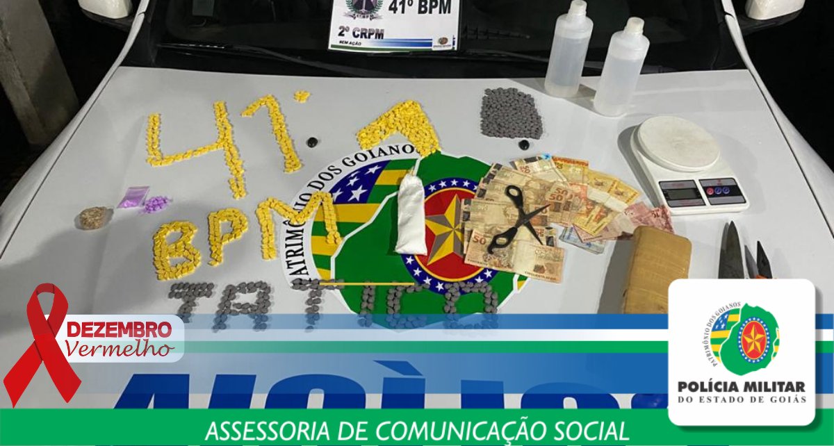 The writing, the pair of scissors, the composition - a masterclass by Goiás Military Police