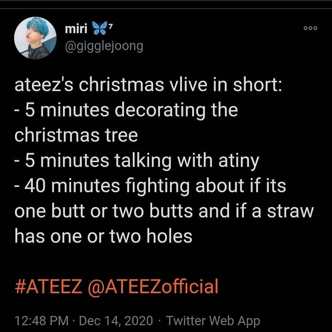 ateez_2001's tweet photo. @ATEEZofficial  Debate of the year 😂😂 what do u think do we have one butt or two 🤔🙃
#ateez #hongjoong #seonghwa #yunho #wooyoung #san #jongho #mingi #yeosang #atiny #merrychristmas #debate #debateoftheyear https://t.co/40DjsFdmdU