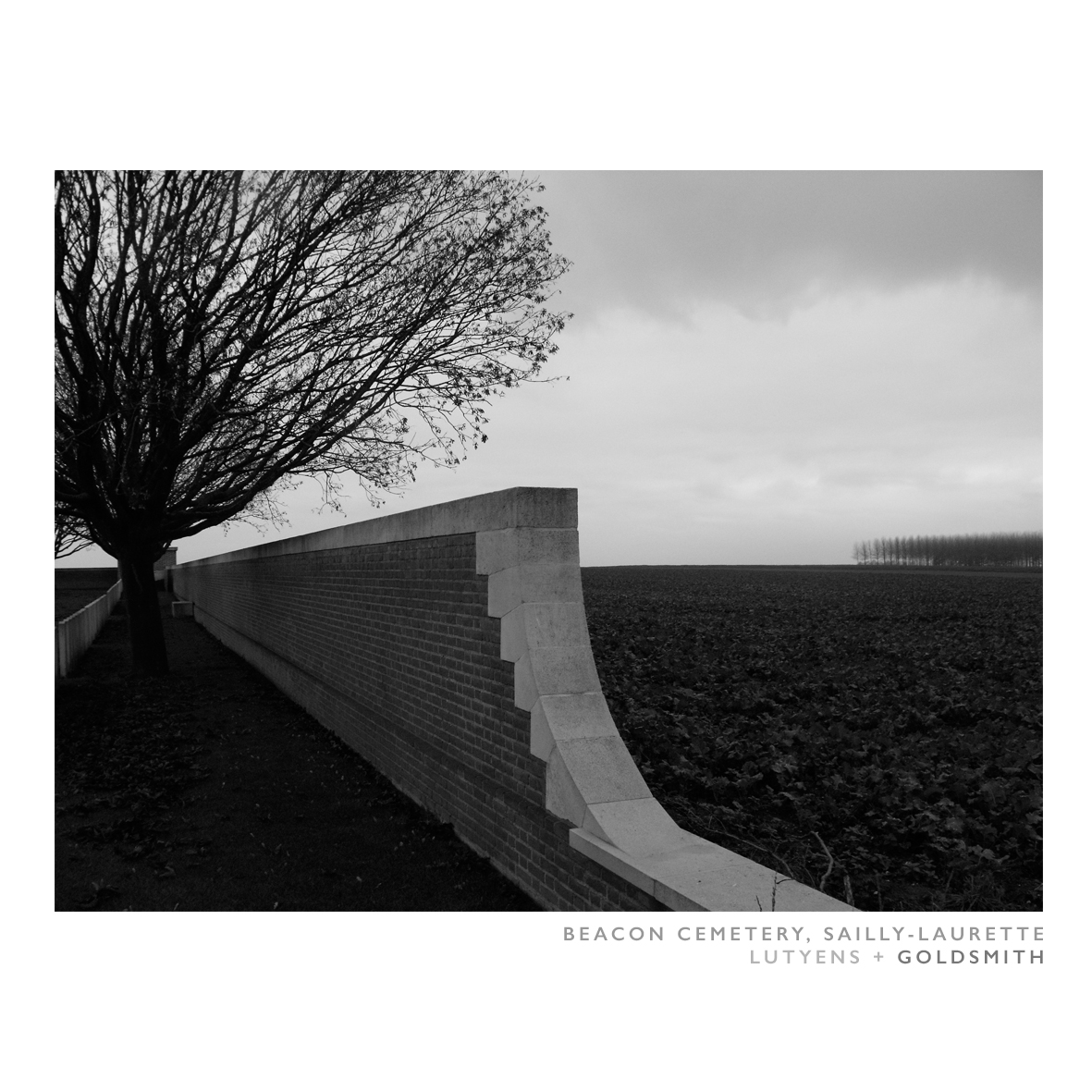 Perimeter Wall + Landscape Beacon Cemetery, Sailly-LauretteDesigned by Lutyens + Goldsmith #ww1  #architecture  #CWGC