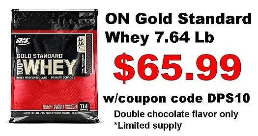 DpsNutrition's tweet image. *** MASSIVE NEW SALE ***

Get a 7.64lb'er of Optimum Nutrition Gold Standard Whey for only $65.99 at DPS Nutrition with coupon DPS10.

Order now on our Protein Specials page where you find this deal and many more -&amp;gt;

dpsnutrition.net/d/1880/protein…

 #OptimumNutrition #TrueStrength