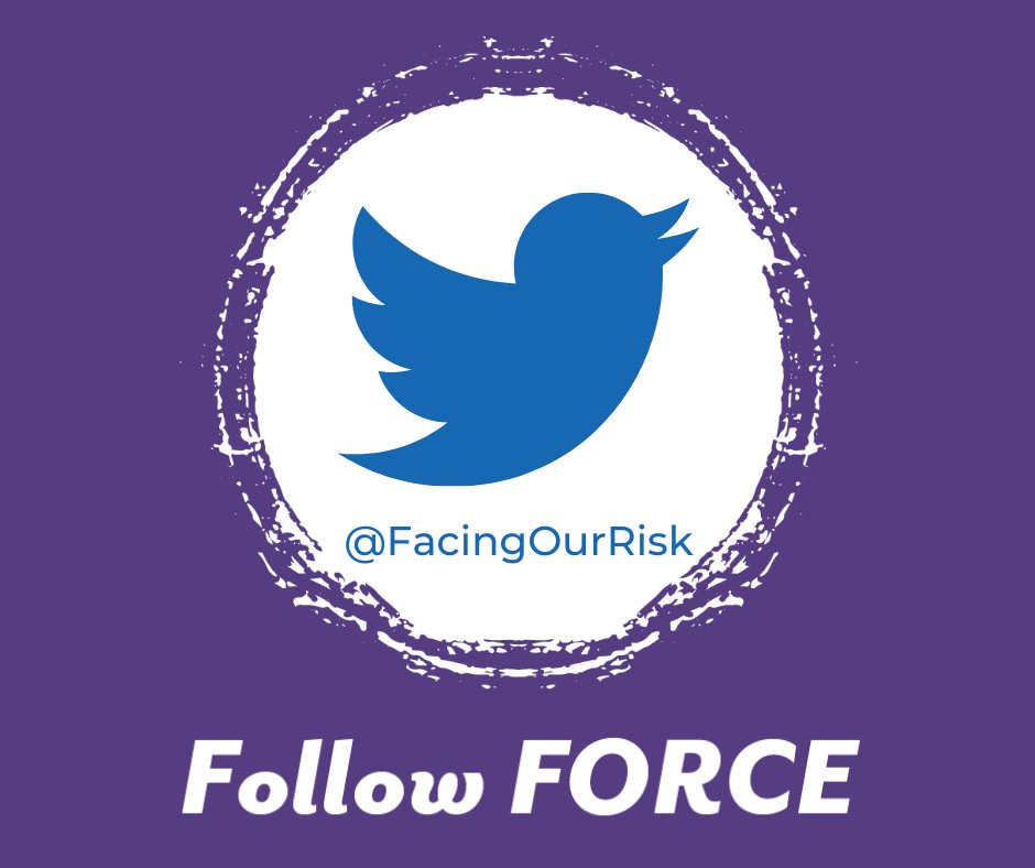 FacingOurRisk's tweet photo. Follow FORCE on Twitter for up-to-date information about hereditary cancer - retweet our posts and mention @FacingOurRisk in your own tweets. Happy Tweeting! #HereditaryCancer #BRCA #LynchSyndrome #PTEN #PALB2 #ATM #TP53 #CHEK2 #BARD1 #RAD50 https://t.co/9nEr6EJh3D
