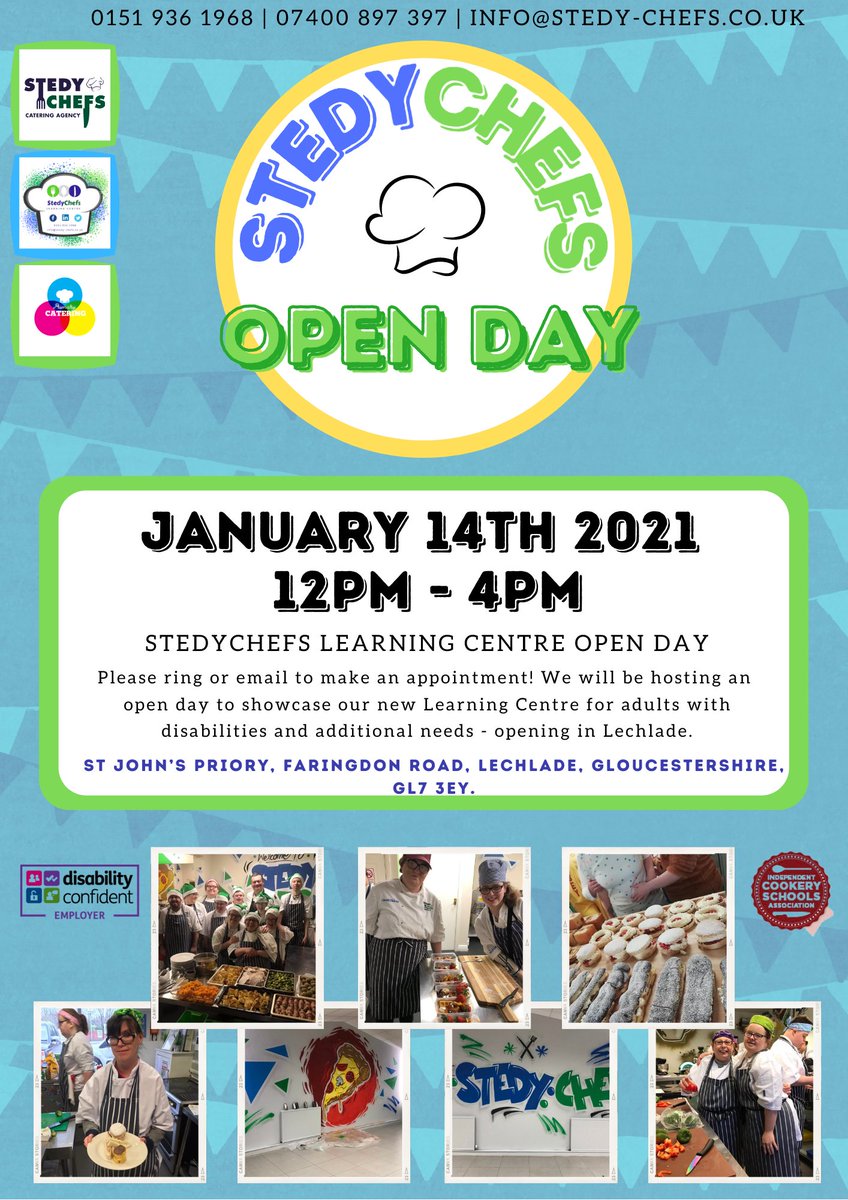 stedychefs's tweet photo. This is gonna be one to look out for! StedyChefs Learning Centre TWO Open Day!
Our Open Day will have to be completely COVID secure, so please give us a heads up if you'll be wanting to attend so we can arrange times! https://t.co/TevpSDlvIP