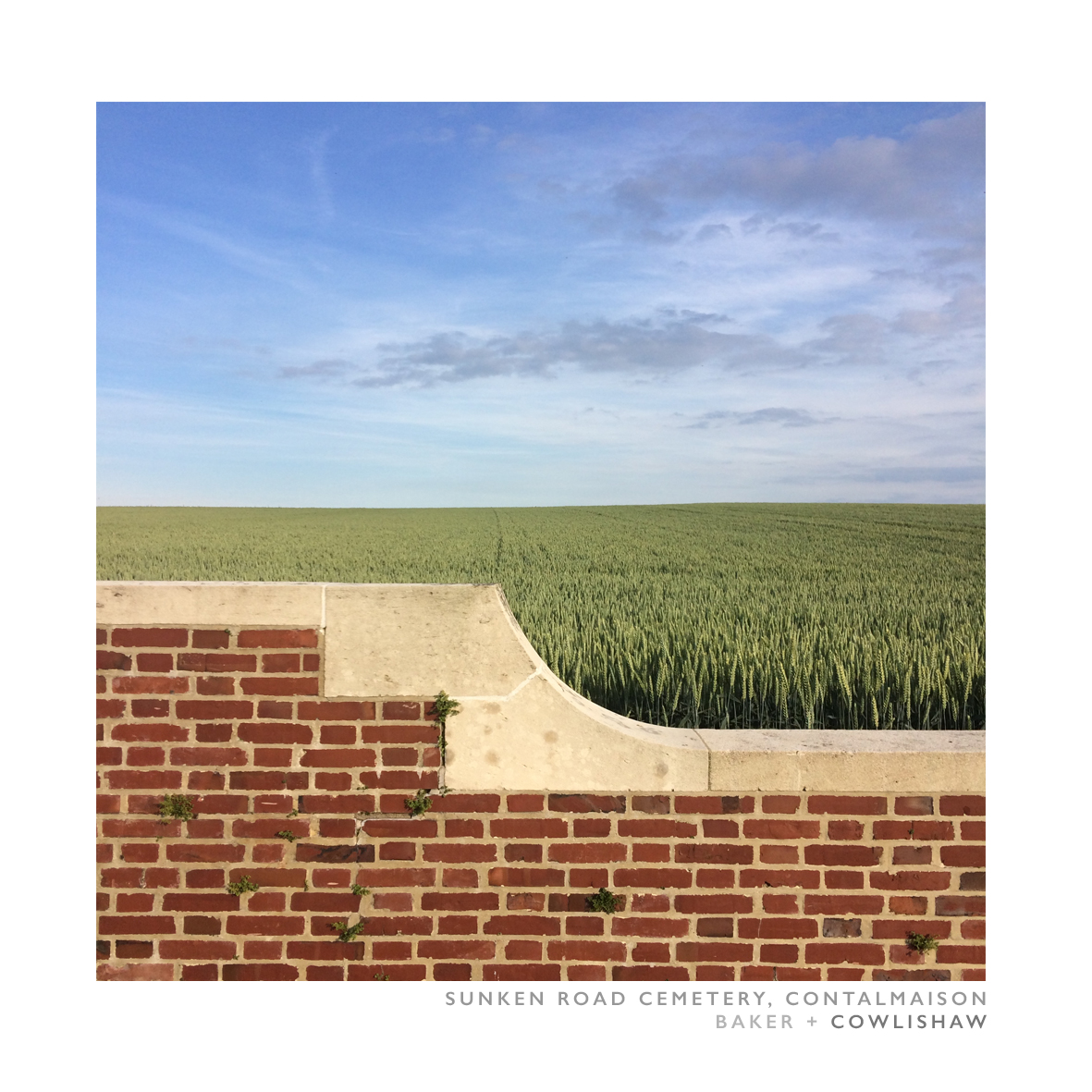 Wall + LandscapeSunken Road Cemetery, ContalmiasonDesigned by Baker + Cowlishaw #ww1  #architecture  #CWGC