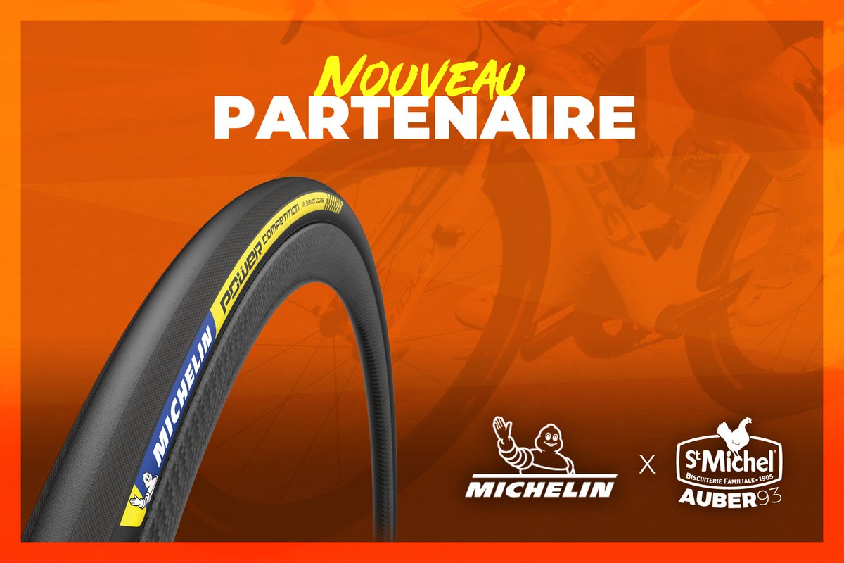 Auber93Cyclisme's tweet photo. 🔥 Bienvenue @MichelinTyres ! 🔥

Nous sommes fiers que l'emblématique marque française nous rejoigne en tant que partenaire fournisseur avec ses Boyaux et Pneus POWER Competition en 2021. https://t.co/IpMMSqUGEw