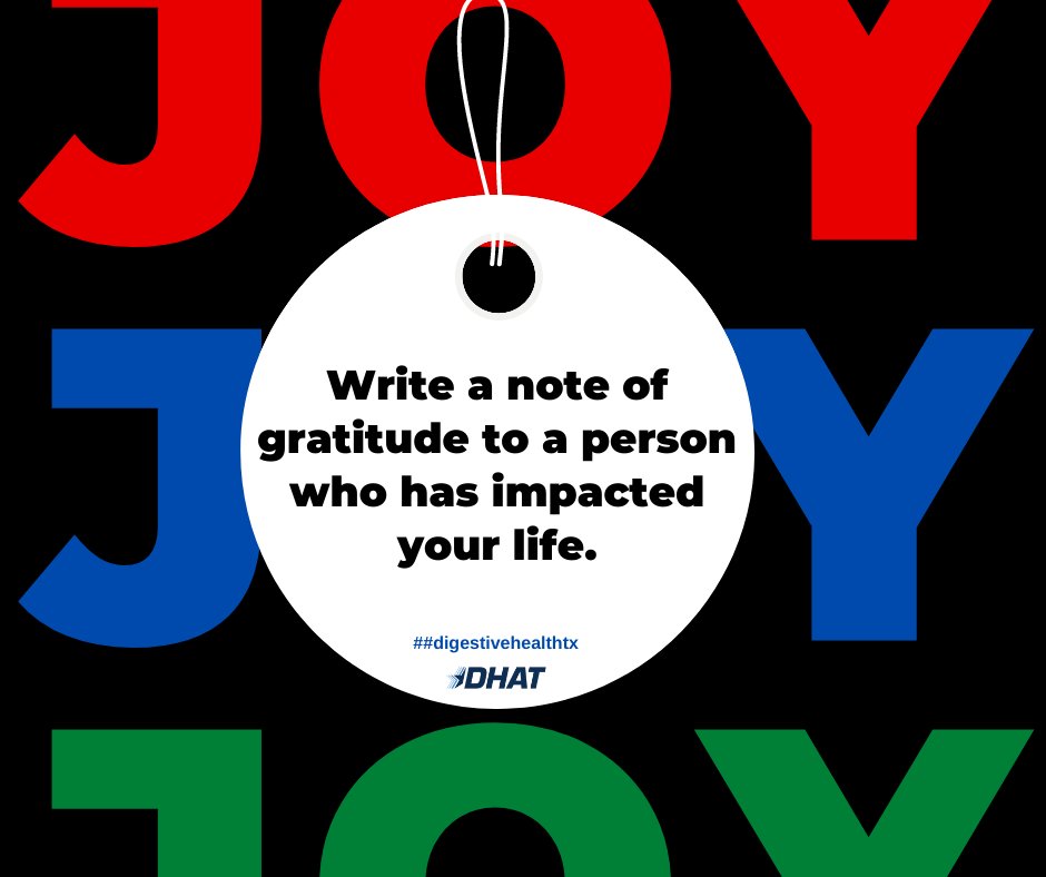 Day 31 | #31DaysOfJoy Challenge!

December 31st: Write a note of gratitude to a person who has impacted your life! 

dhat.com | #DigestiveHealthTX