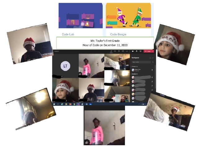 Eccleston_OCPS's tweet photo. Ms. Taylor shared pictures of her first-grade, LaunchEd scholars during #HourOfCode using @Google's #SantaTracker #CodeLab #CodeBoogie https://t.co/7vRs0321cE