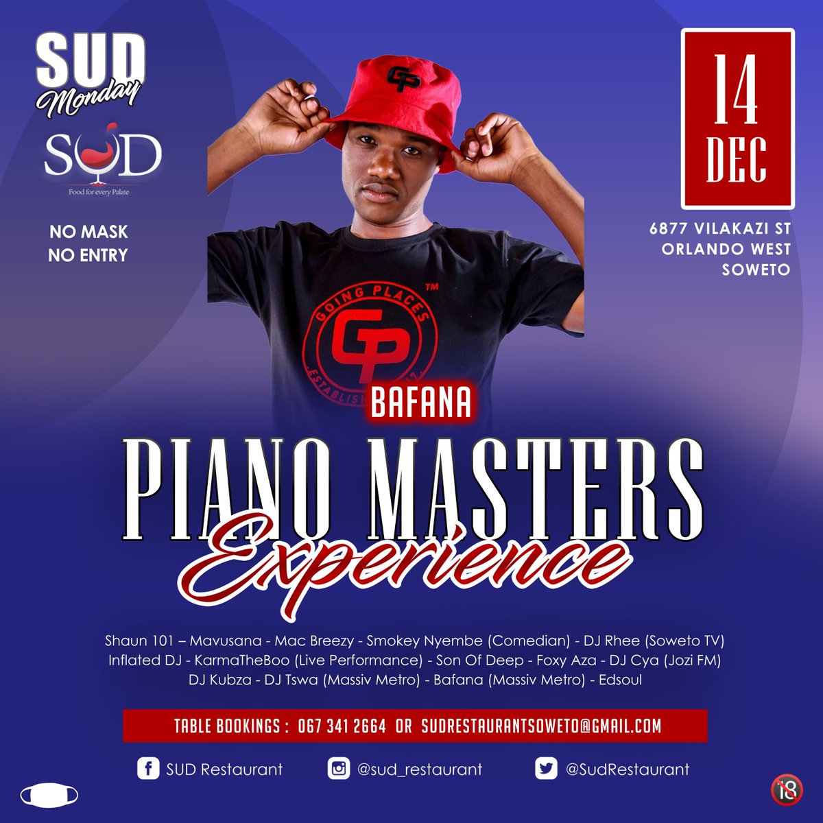 Pianomasters2K's tweet photo. Let's go💃💃💃🔥🔥🔥 @SudRestaurant  Mondays 🔛🔛🔛 @EdsoulSA @Foxyaza @karmatheboo @djbafana https://t.co/upExWidYBq