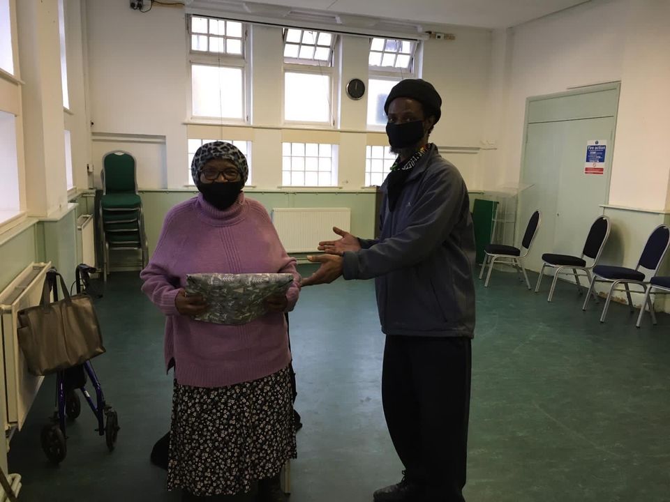 Our elders enjoyed a socially distanced exercise class and received gifts kindly donated by Dorrington Properties Plc &amp; <a href="/FHSSloaneSquare/">Francis Holland</a> - all looking very glamorous in masks donated by <a href="/LavenderHillClo/">LavenderHillClothing</a> #Battersea #Community #Christmas #ThankYou