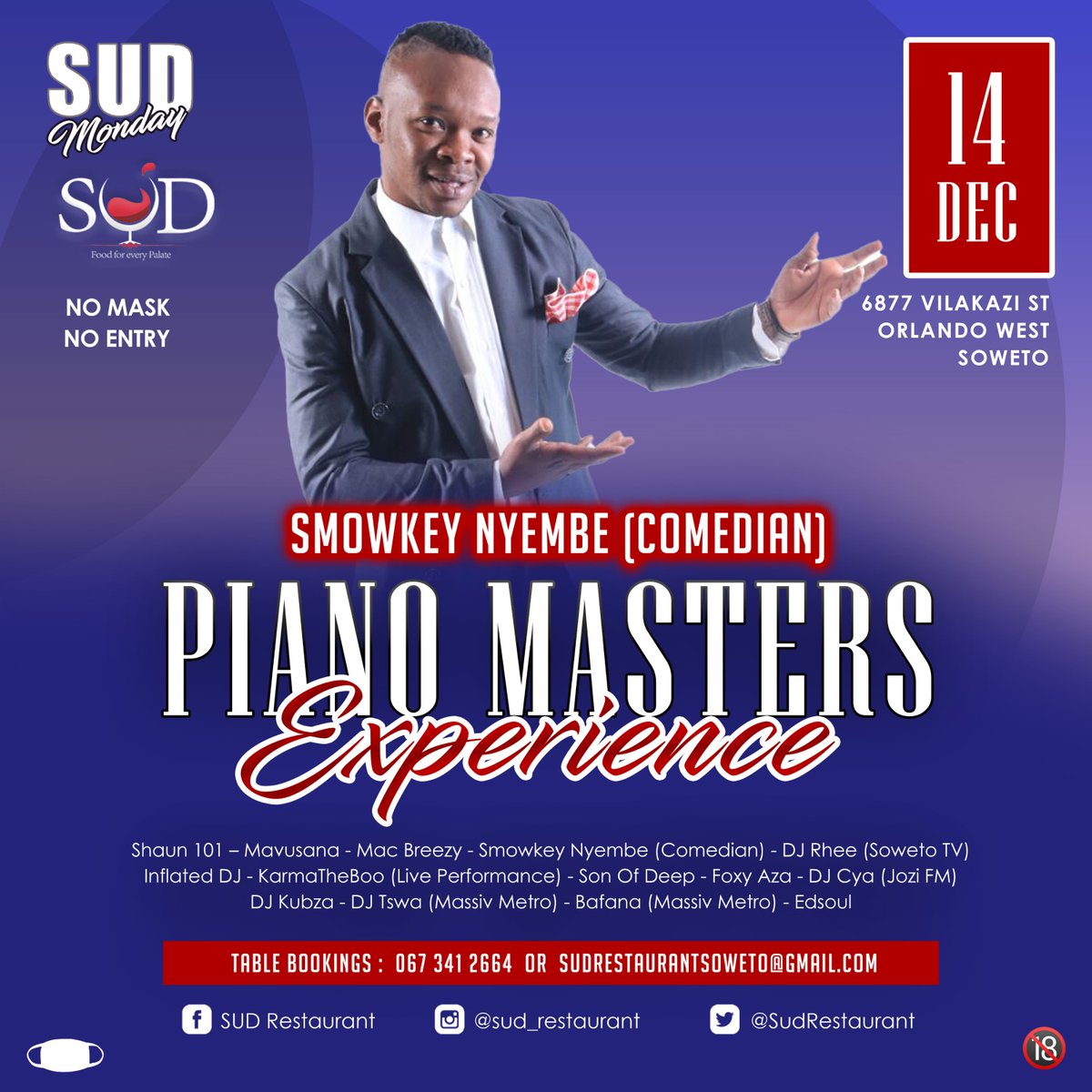 Pianomasters2K's tweet photo. Let's go💃💃💃🔥🔥🔥 @SudRestaurant  Mondays 🔛🔛🔛 @DJKUBZA @Mac_BreezySA @iamDJRhee @smowkeynyembe1 https://t.co/A6i1svd3wR