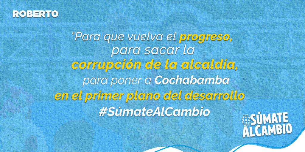 robertoperrogon's tweet photo. Fuimos un departamento pionero en muchas cosas, pero poco a poco nos hemos ido quedando atrás. 

Sabemos que hay solución, sabemos que la gente tiene la llave para cambiar esta triste situación, por eso debemos hacer un cambio de liderazgo.

#Cochabamba #SúmateAlCambio https://t.co/BsGszZ0J90
