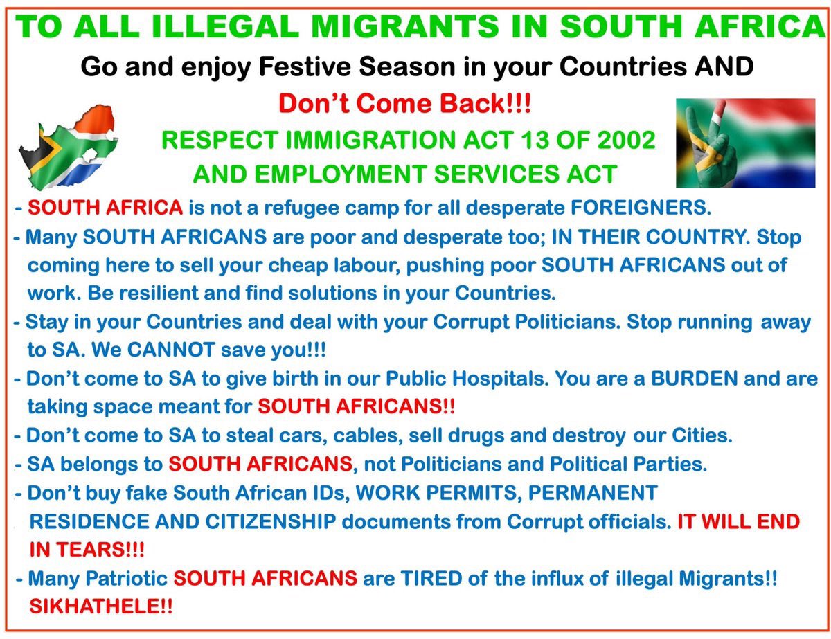 TiAmoNtombonina's tweet photo. #PutSouthAfricaFirst #WeWantOurCountryBack #ForeignersGoHome #OurProblemIsZimbos https://t.co/36JU5tRuB4