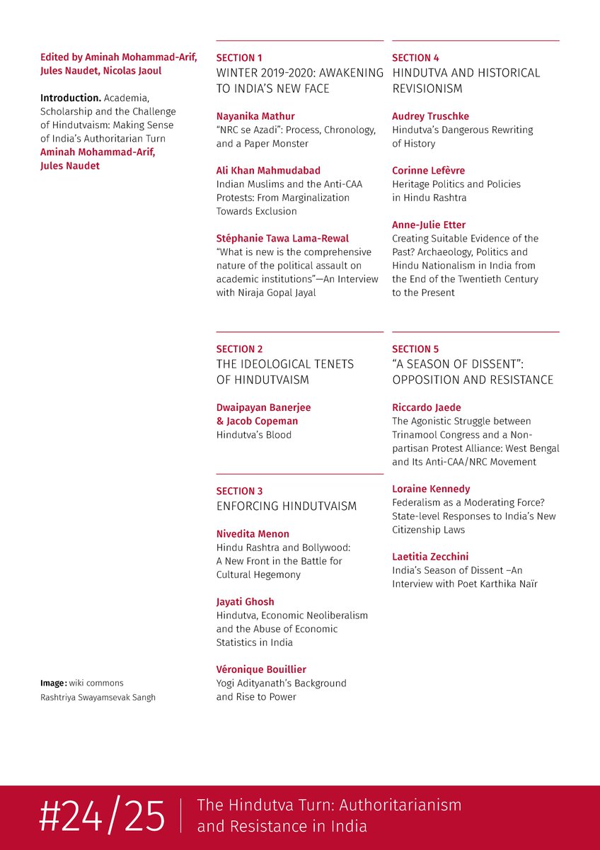 The Table of Contents is available here  https://journals.openedition.org/samaj/?lang=fr  @AudreyTruschke  @Jayati1609  @NiveditaMenon1  @Mahmudabad  @LorainKennedy  @dwai_banerjee  @RJaede  @NayanikaM are among the contributors to this special issue.