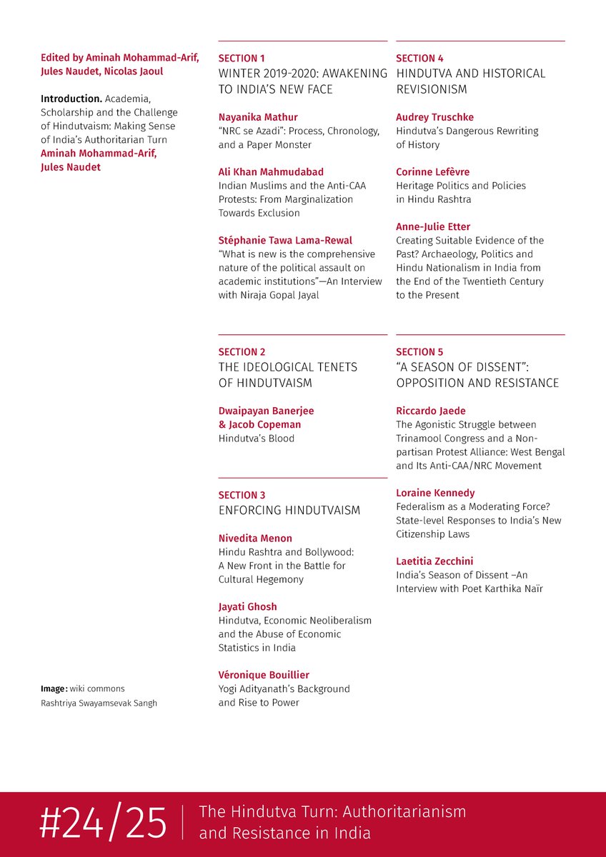 The Table of Contents is available here  https://journals.openedition.org/samaj/?lang=fr&nbsp; @AudreyTruschke  @Jayati1609  @NiveditaMenon1  @Mahmudabad  @LorainKennedy  @dwai_banerjee  @RJaede  @NayanikaM are among the contributors to this special issue.