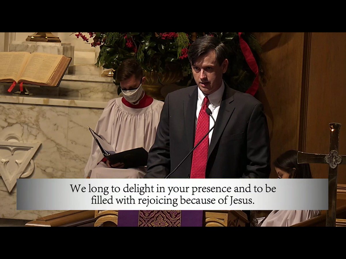Tuba65's tweet photo. Most at our church continue watching livestream although traditions continue. Nice to see Bo, Anne, Landon and Drew conduct this week’s advent candle lighting service. https://t.co/Y84KsnjtQ8