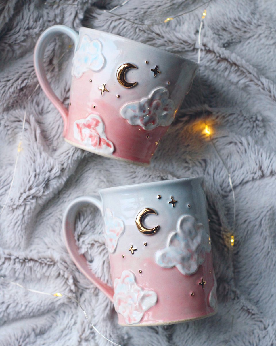 ClayDustStudio's tweet photo. I have a giveaway running on my Instagram for these two Daydreamer mugs! 💖☁️✨ This is my way of saying thank you for all of the love &amp; support you guys have given me this year.🥺 Thank you from the bottom of my heart.🥲💕✨ https://t.co/s0mh3AJz9U