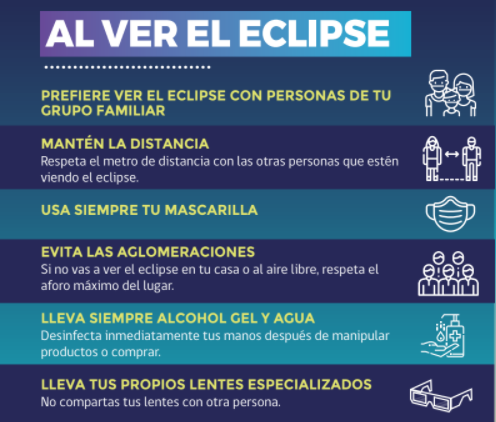 TTILaAraucania's tweet photo. ☁️ Si bien la condición metereológica no ha acompañado del todo en este #Eclipse2020, no olvides que observar sin protección ocular es peligroso; ten en cuenta las siguientes recomendaciones 👇
🌒 #EclipseSeguro #LaAraucanía #Temuco #Villarrica #Pucón #PuertoSaavedra #Pitrufquén https://t.co/mPLBiU62bz