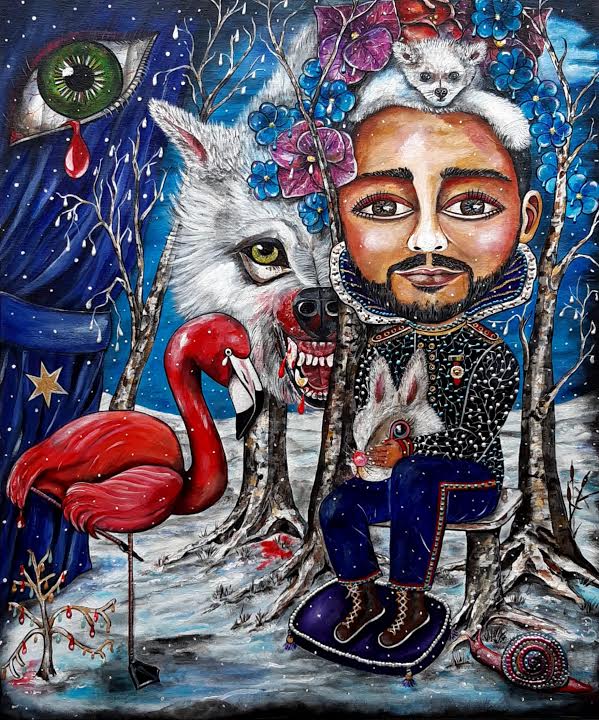 duckylemon's tweet photo. "Snow Tale", painting, acrylic, canvas panel, 60cm x 50cm
https://t.co/x4ETPWdfBb
or dm for purchase
#snowtale #wolf #painting #surrealism #popsurrealism #surrealist #acrylic #acrylicart #handmade #artontwitter #artistontwitter #art #kunst #picoftheday #love #kunstwerk #darkart https://t.co/y0QX7foam7
