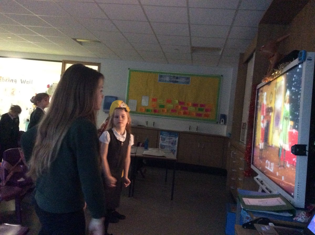MrsTeillard's tweet photo. P3T enjoying the Christmas pantomime ‘Father Christmas Needs a Wee’. Here we’re doing the Wiggle Dance 🚽🎄🎅🏻 @greenbraepimary https://t.co/McTvER49Oj