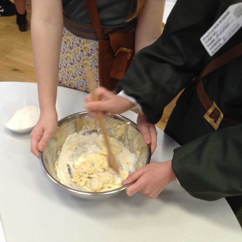 RRJMissBruce's tweet photo. Challengers have had a wonderful afternoon doing some rationing baking. You'll next see us on the Bake Off! @RosehillJuniors https://t.co/9D3ftGRr4x