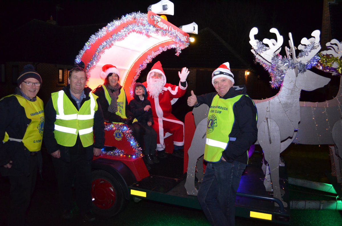 On Thursday 17th the Lions will be with Santa at Appleby's, back to town on Ripley Road, Bond End, High Street and Market Place, again starting at 6 pm for two hours.