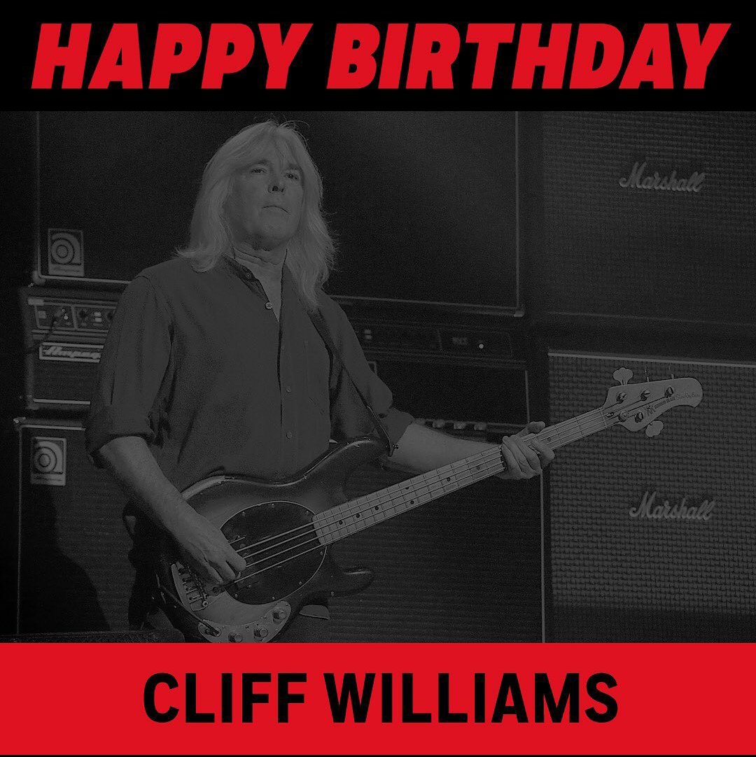 Happy 71st Birthday to bassist Cliff Williams  