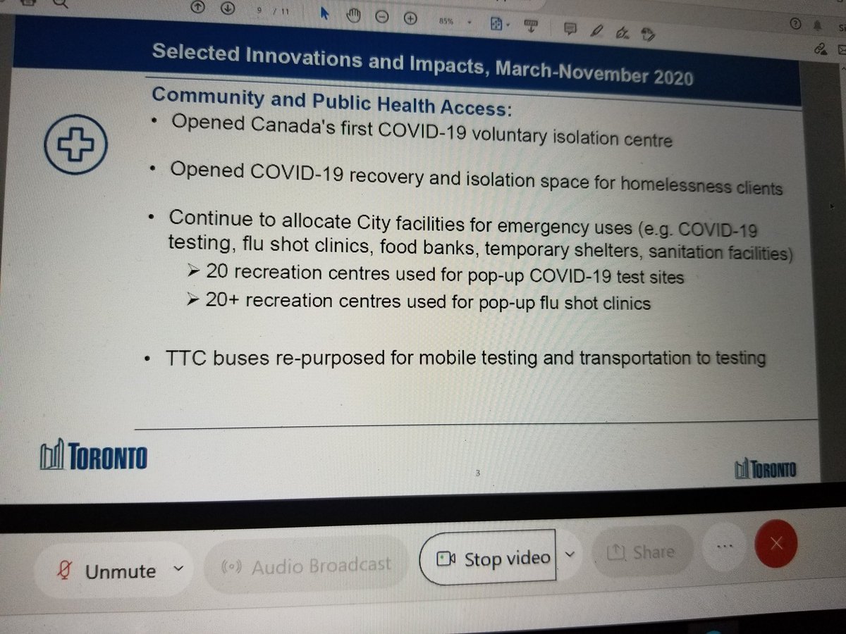 Mobile testing on ttc buses plus other actions to improve access for flu shots, testing and isolation