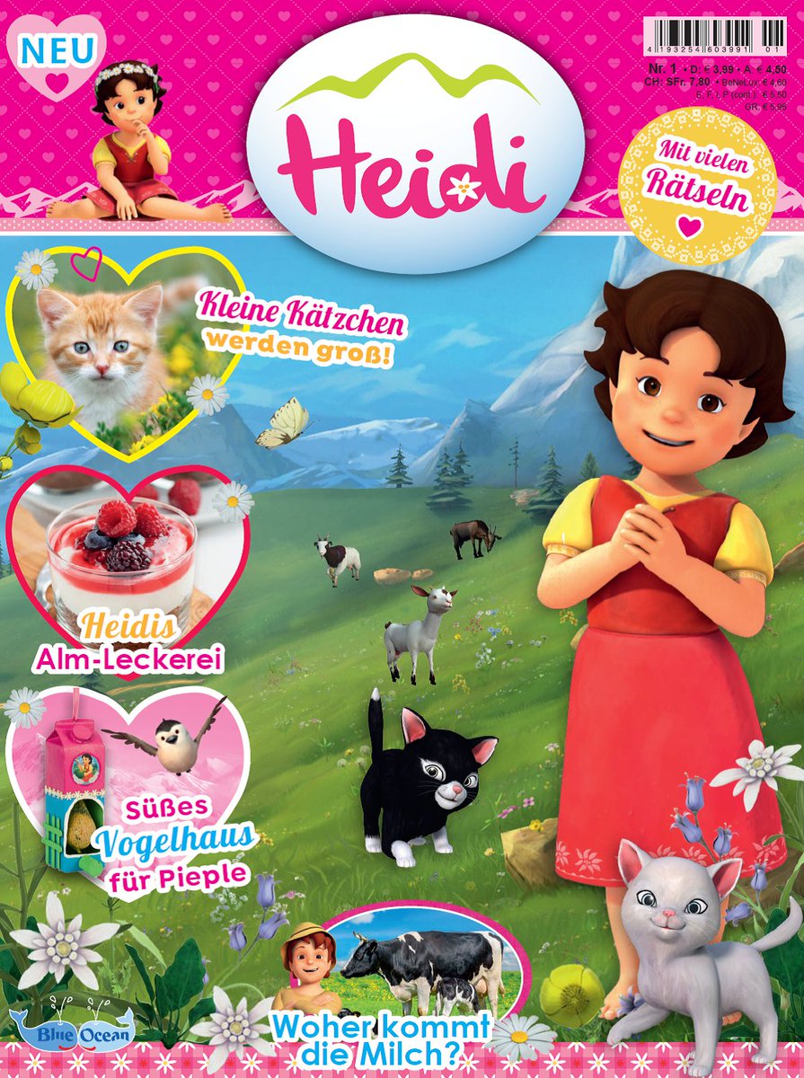 BlueOceanNews's tweet photo. Klassiker zum Jahresstart neu bei Blue Ocean: Am 2. Januar bringen wir "Heidi" an den Kiosk, im Februar folgt "Biene Maja". Mehr (Vorab-)Infos liefert heute @nbZwitscher in der aktuellen Ausgabe. Und online hier: https://t.co/iKbcGhW7nW #heidi #bienemaja #blueocean #burdaverlag https://t.co/PmFbT6HKXl