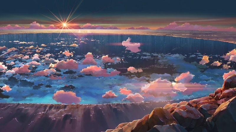 AnimePics___'s tweet image. the sky of Makoto Shinkai ☁️