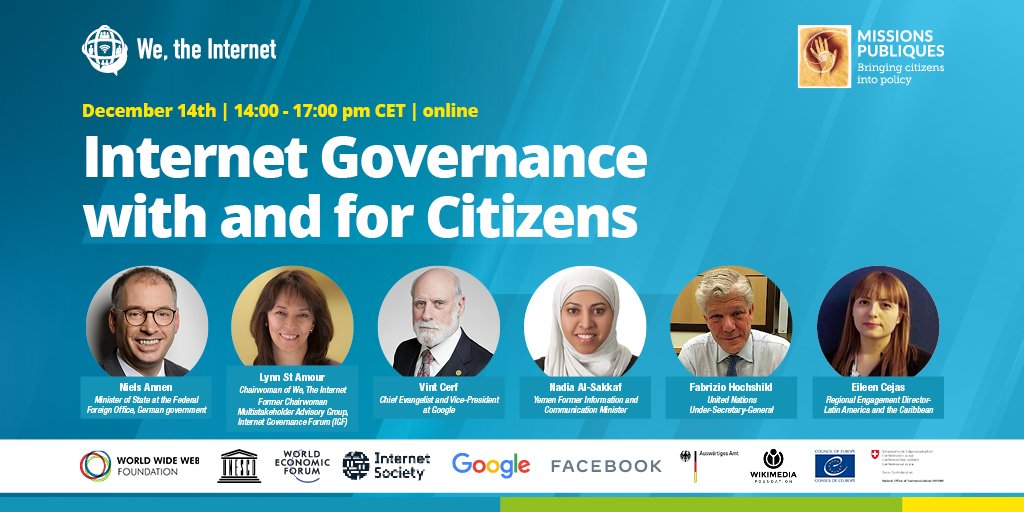 MPubliques_EN's tweet photo. #WeTheInternet 
Watch the high-level panel here and ask them questions! https://t.co/m22TERhPgh https://t.co/Ujs0JurkPD