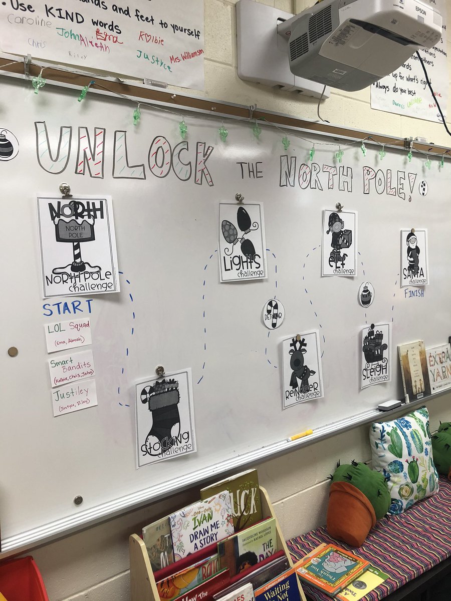 williamson_3rd's tweet photo. Starting the week off with a math challenge 🎅🏼 Who will unlock the North Pole first ?!? https://t.co/Nixu9bNmlJ