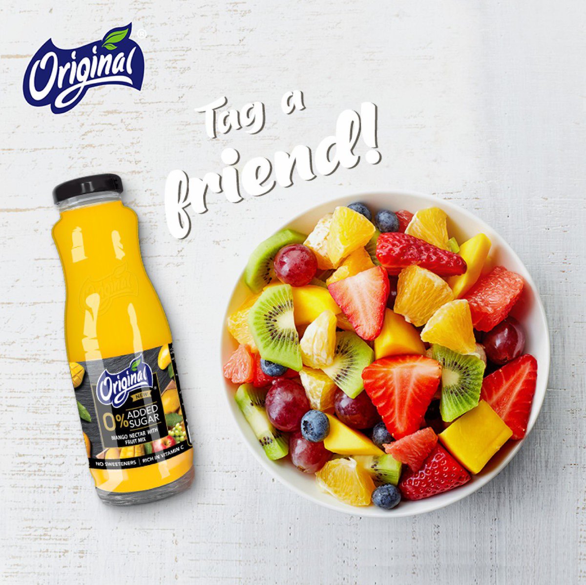 OriginalJuiceAR's tweet image. منشن صاحبك الي يحب الفواكه! ⁣
#اختار_اورجنال⁣
⁣
Tag a friend who’s obsessed with fruits! 
#GoOriginal