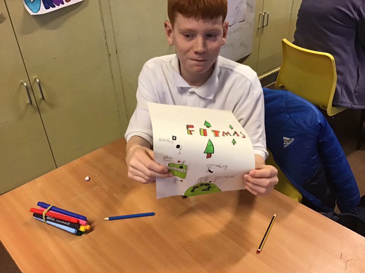 MrsBLanglees's tweet photo. Primary 7 were working hard on their fitmas posters #12DaysofFitmas https://t.co/gLVBNFMHT8