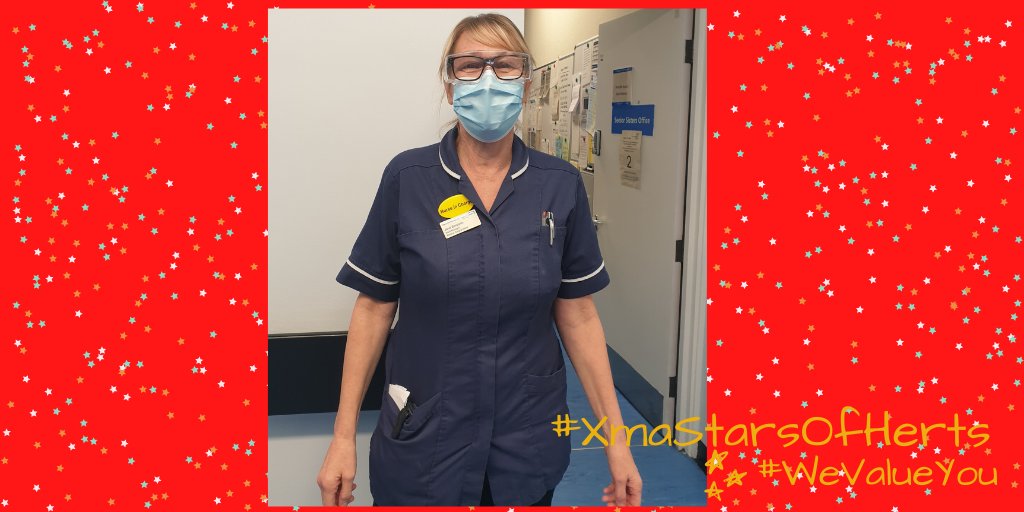WestHertsNHS's tweet photo. Our #XmasStarsOfHerts today is our amazing Senior Sister, Jane Simpson. ‘she has gone above and beyond in her role during the St Albans re-start. She works many extra shifts to ensure the ward remains safe. She is an inspiration and true professional'. A true STAR 🎄⭐️⭐️ https://t.co/seIaqPwhcJ