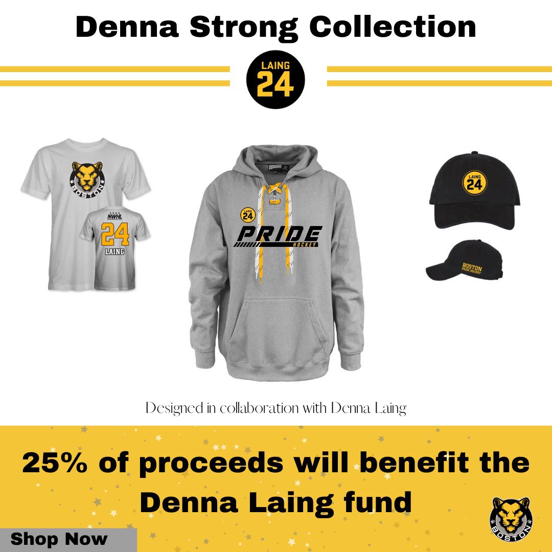 TheBostonPride's tweet photo. 💛The Denna Strong Collection 💛

This collection is our favorite one. Designed in collaboration with @dlaing14, 25% of proceeds will be donated to the Denna Laing Fund. 

📰: https://t.co/pDOwvKPKrb
🛍: https://t.co/Cil01FDi0I

#dennastrong https://t.co/fD6bERIR28