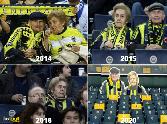 RemarksFootball's tweet photo. Two life-long Fenerbahçe fans through the years. They came to every match together until 2016. 

After he died, she continued to come alone until 10 days ago when she also sadly passed away. They’re now together again 🙏 https://t.co/8V1aAGDAfm
