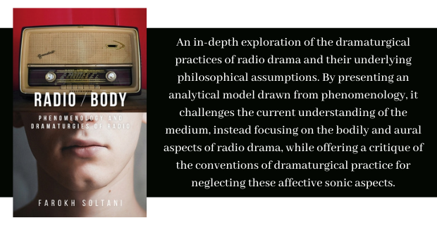 ManchesterUP's tweet photo. Available this month!  Radio / body, Phenomenology and dramaturgies of radio by @FarokhSoltani

Find out more https://t.co/kh7t0X6hpC

#radiodrama #mediastudies #phenomenology #radio https://t.co/fdk0G2spmo