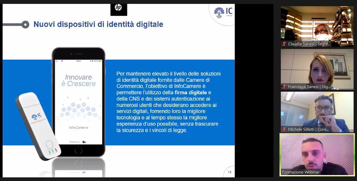 FrancescaSane's tweet photo. È in corso in @camcomtaranto il webinar "Identità digitale"
Con @ClaudiaSanesi1, @MicheleSilletti e Matteo Sivori @InfoCamere stiamo presentando #SPID #CNS #DigitalDNA e #cassettodigitale

💻 Continuiamo il 17/12 sui servizi digitali. Registratevi qui: 
https://t.co/7PdvxGcDww https://t.co/wL90627FtB