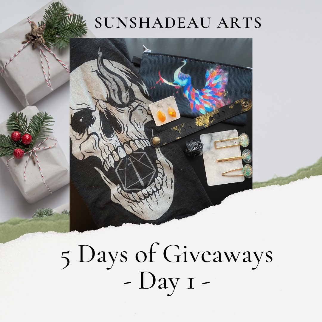 sunshadeauarts's tweet image. 5 Days of Giveaways Event

Day 1 giveaway 

Rules:
- Like this tweet
- Follow @sunshadeauarts 
- Retweet (no quote retweets)

Giveaway ends at 9am Central Time  on Tuesday Dec 15. 

Open worldwide. Shipping on me. More pics below. 

#dice #dnd #ttrpg