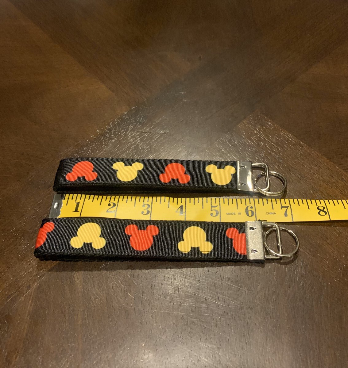 PeonyCreation's tweet photo. In my #etsy shop: Key Wristlet Red Yellow and Black Mickey Mouse #christmas #hanukkah #kwanzza #birthday #gift #cotton #silver #ribbon
#keyfob #key #keyring  #keychain https://t.co/5eS5XNl0QG https://t.co/72nRSZLGbM