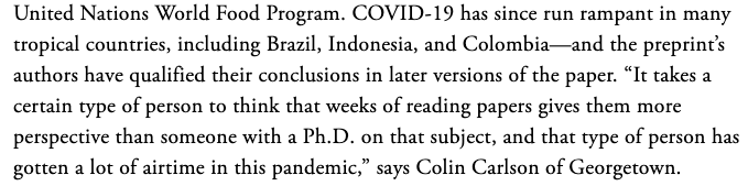 Or this, when my friend and  @viralemergence colleague  @wormmaps talks about how armchair experts have sucked all the oxygen out of the room.
