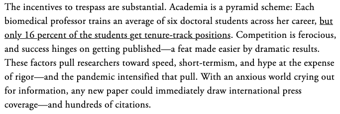 Or where  @edyong209 calls academia a "pyramid scheme" and explains the powerful incentive for people to become Highly Cited Researchers at any cost.