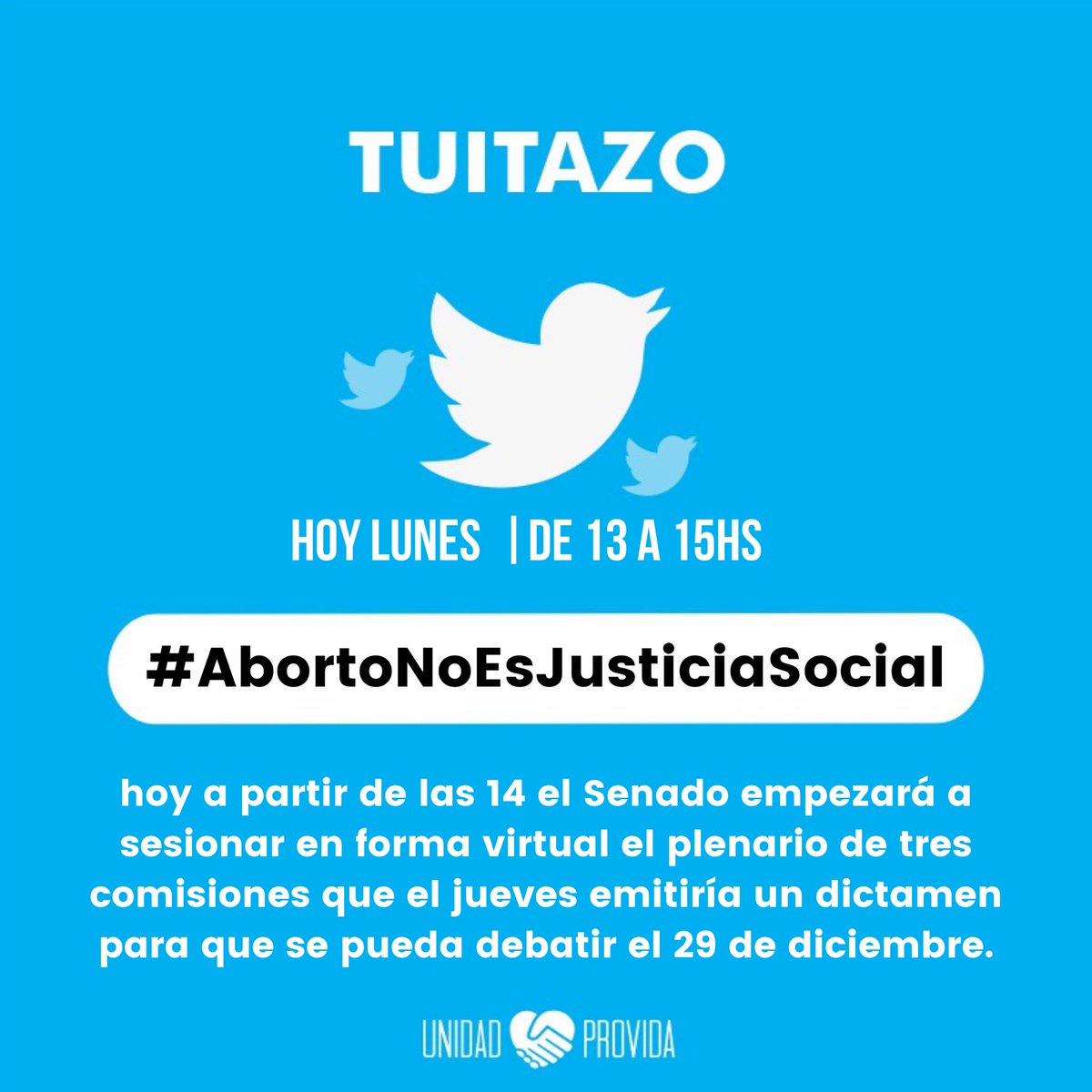 MendozaUnidad's tweet photo. Unite al tuitazo de HOY!
#AbortoNoEsJusticiaSocial y nunca podrá llamarse justicia social el querer eliminar a un ser humano en su estado de máxima indefensión y vulnerabilidad.
Exigimos que nuestros representantes busquen soluciones que protejan la vida de TODOS. https://t.co/bb7CP8Far3