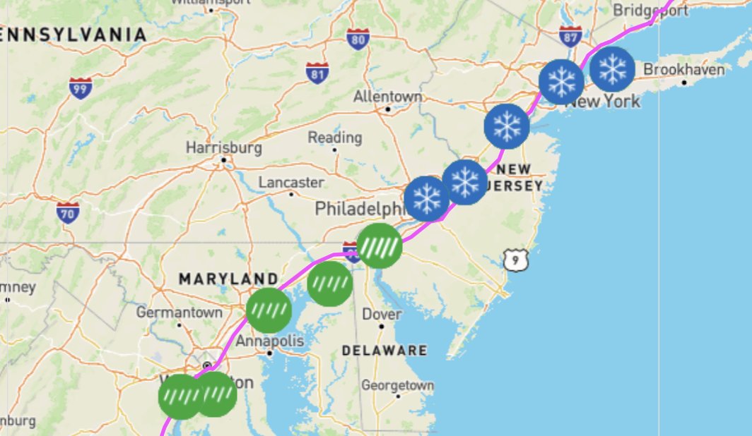 DriveWeather's tweet photo. I-95 Weather.  See the Storm on I-95

https://t.co/cpMuldwndi

#truckers #trucking #transport #freight #AAA #drivers #NewYorkCity #Weather #WeatherForecast #trucker #TruckDriver #TruckerLife #TruckDriver https://t.co/TMDNUOupZD