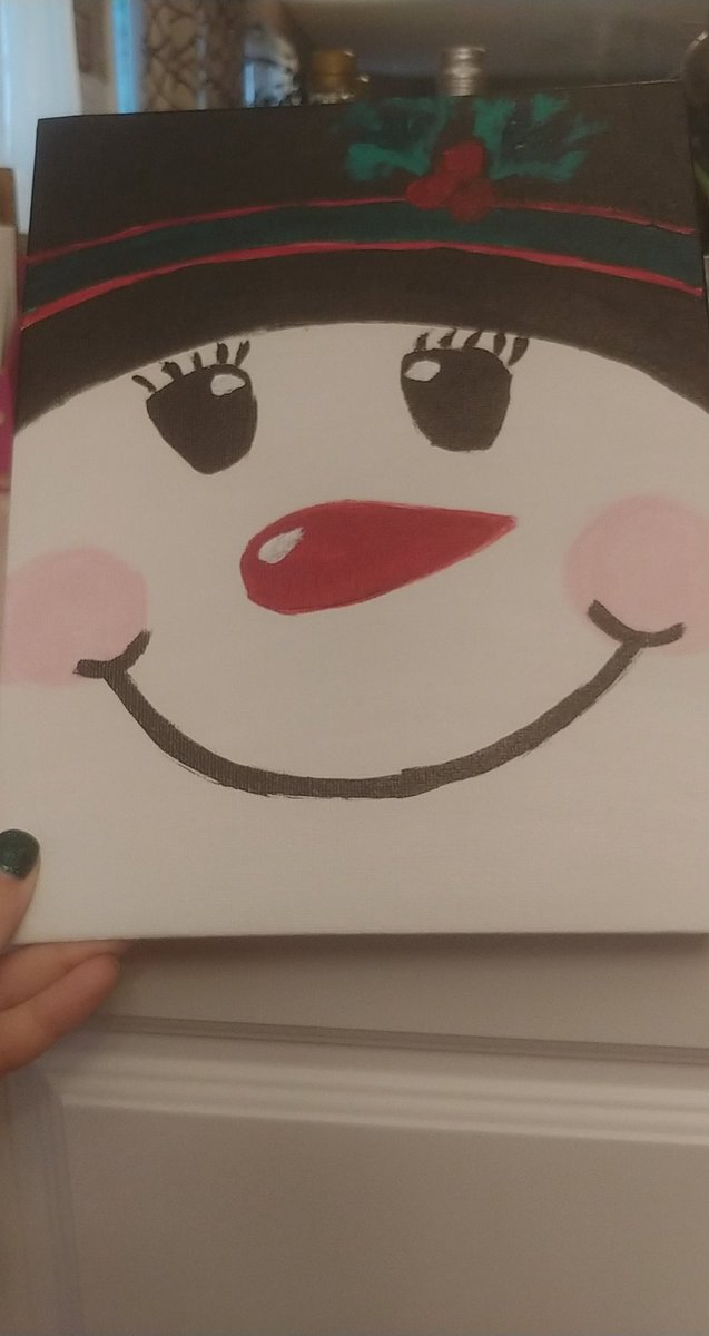 jacfrenda's tweet photo. Fun Christmas staff meeting this morning doing a Snowman painting! #holidaycheervirtualstyle  @ArrowheadES @vbkimani https://t.co/K9Ccr9iCE9