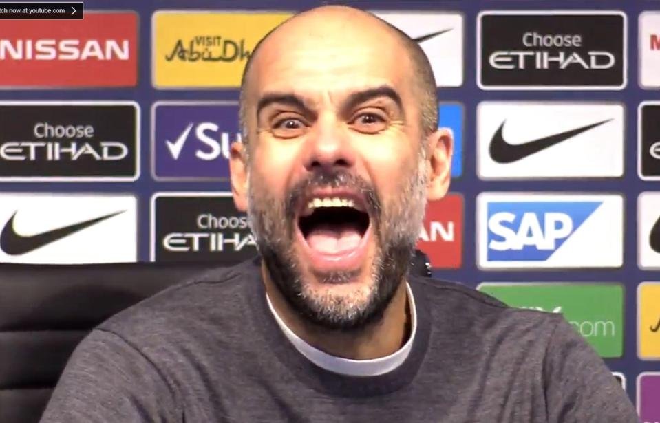 A thread of pictures of Pep Guardiola but as you scroll down he gets happier: