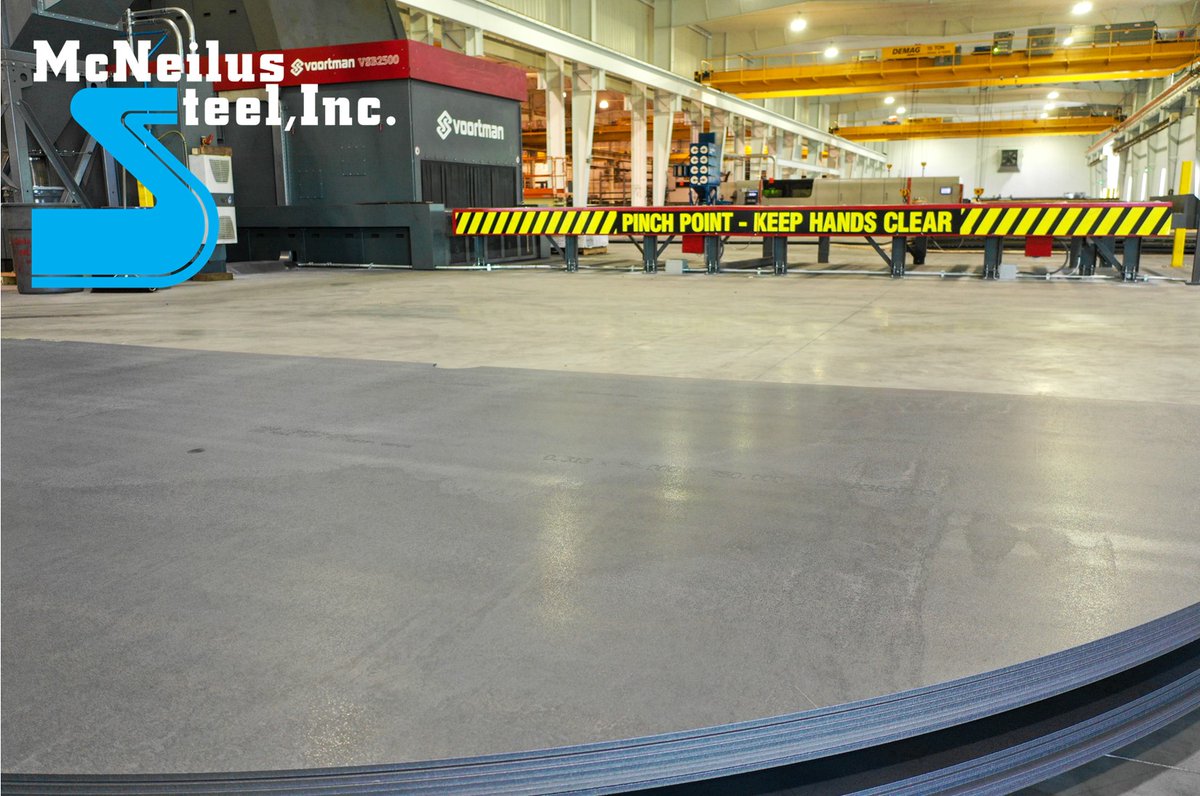McNeilusSteel's tweet photo. If you're looking for a superior surface finish on your plate products, check out our shot blasting services. From small cut parts to large plates, we have the capacity to remove surface contaminates or prep your parts to your required specifications. #ManufacturingMachineMonday https://t.co/C3LaehOuMP