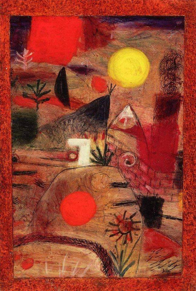 Paul Klee, Ceremony and Sunset

#BuongiornoConArte 

#Dallapartedelcolore 

Il #rosso va forte 🤔🤔🤔