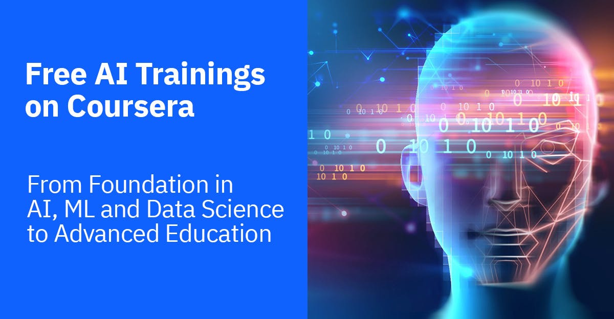 dalmunoz's tweet image. Check out! Many #Free #AI #Coursera trainings for new members of #IBM #DataScience Community. From foundation in AI, #ML and Datascience to advanced education. #IBM ibm.co/37hHEUZ
