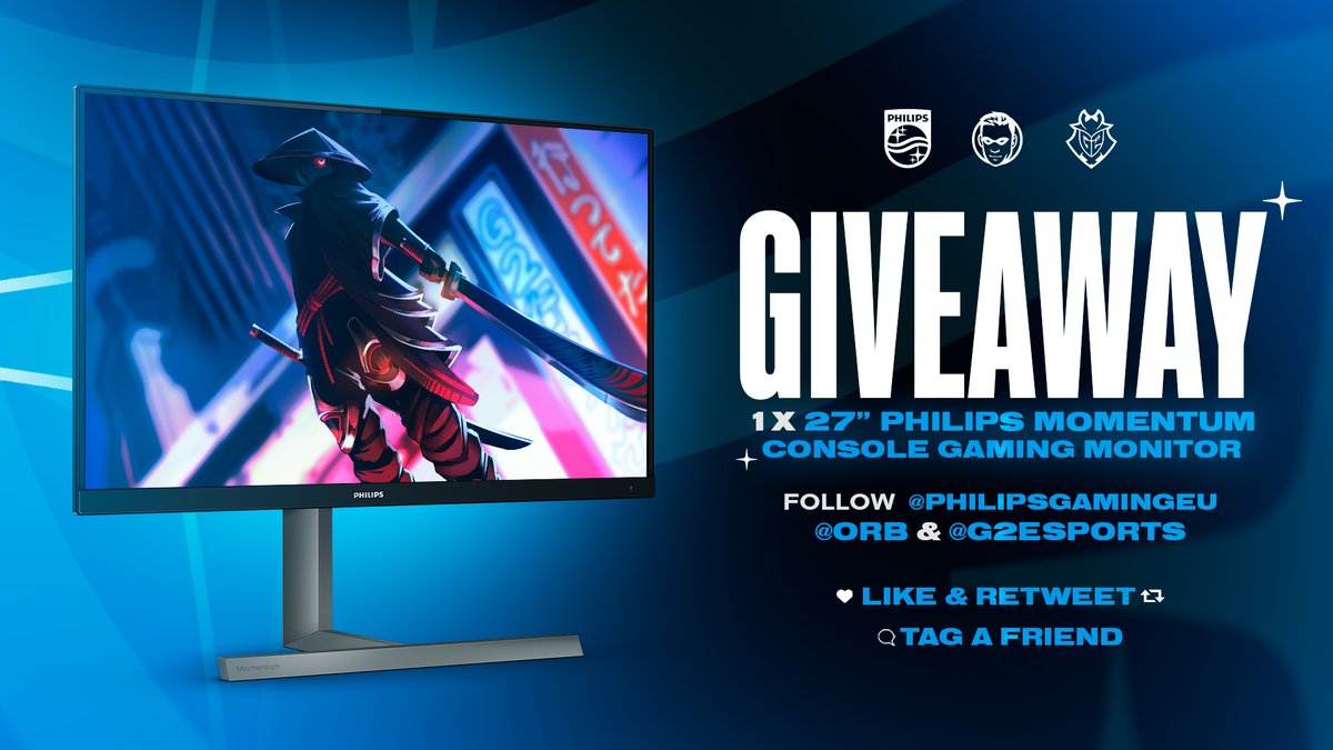 WIN THE ONLY MONITOR BIGGER THAN ORB'S FOREHEAD

To enter:
❤️ Like and Retweet this Tweet
▶️Follow @PhilipsGamingEU, <a href="/Orb/">Joel</a> and @G2Esports
👇 Tag a friend

Winner announced 16th December!